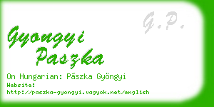 gyongyi paszka business card